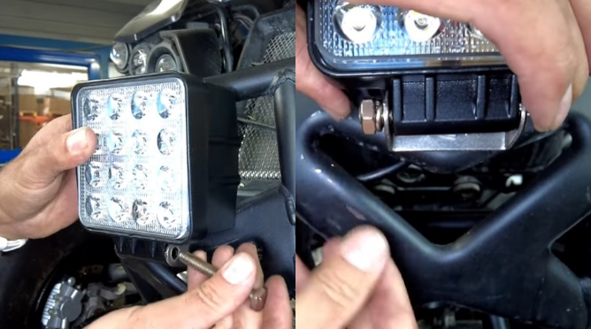 Install additional headlight step7